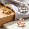 Luxus-Schal-Accessoire 3-Ring-Schnallenclip, Eleganter Geometrischer Seidenhalter für Damen, Vielseitiger Langlebiger Verschluss Schal Wickelmantel Kragen Gürtel,