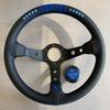 Vertex Cars Universal Steering Wheel Leather Aluminum Alloy Embroidery Racing Drift Accessory Auto Parts Game Steering Wheel