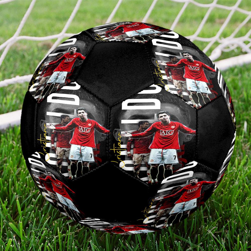 1 pz Pallone da Calcio Cristiano Ronaldo Taglia 5 Pallone da Calcetto Indoor alla Moda Colorato Gioco in Giardino - Ottimo Regalo per gli Appassionati di Sport HE46