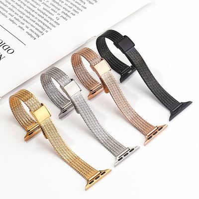 Metallarmband für Apple Watch Band 44mm 40mm 49mm 45mm 41mm 38mm 42mm 45 mm Milanese Loop Armband iWatch Serie 3 SE 6 7 8 ultra