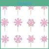 Christmas Snowflake Cake Decorations With Shining Design For Celebration Event Decor