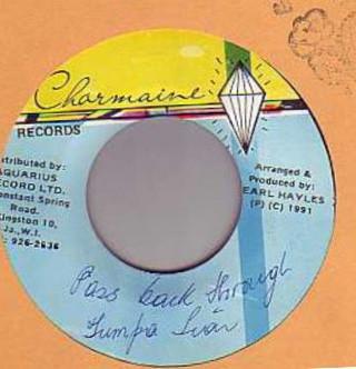 

7inch Record TUMPA LION Pass Back Through NONE Charmaine Recor 1991 Jamaica Reggae Ska Dub Used