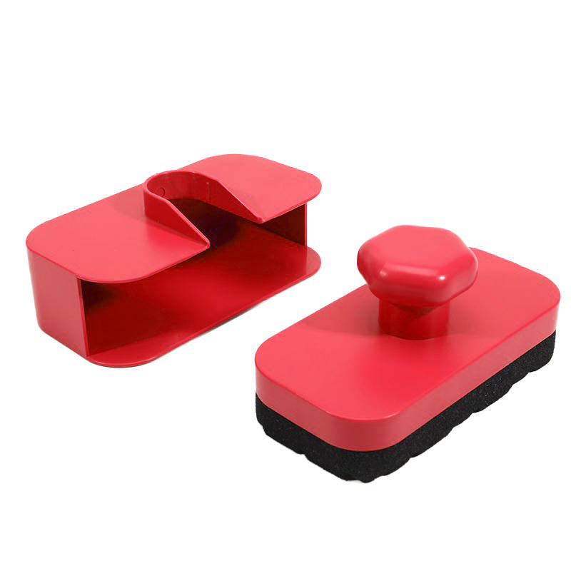 Red Tire Dressing Applicator Tire Sponge With Lid Reusable Brush Car Wheel Polishing Waxing Tire Sponge Brush For Exterior Wash