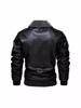 Men's European-American Winter PU Leather Jacket - Velvet Lined, Slim Fit, Lapel Style Outerwear.