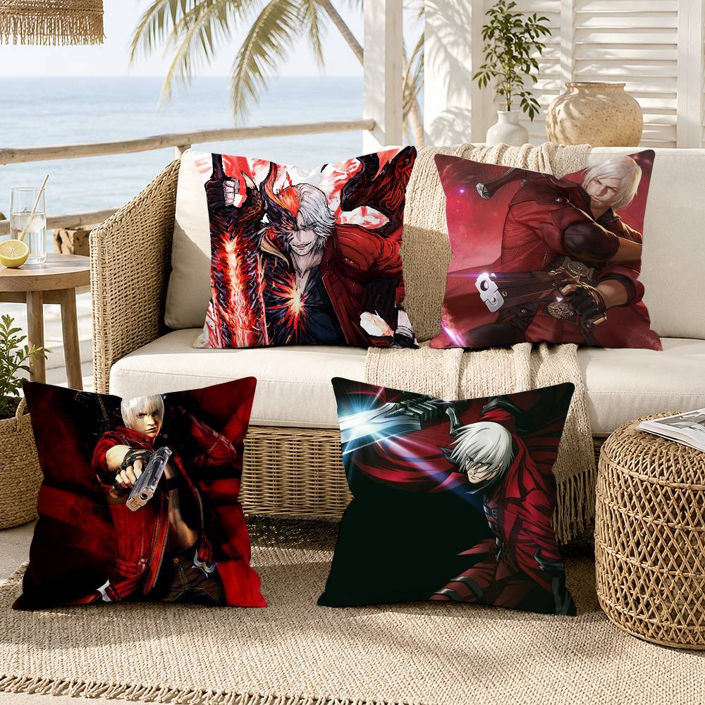 CClassic Game DDevil May Cry Pillow Case for Sofa Living Room Home Office Decor Protective Cover
