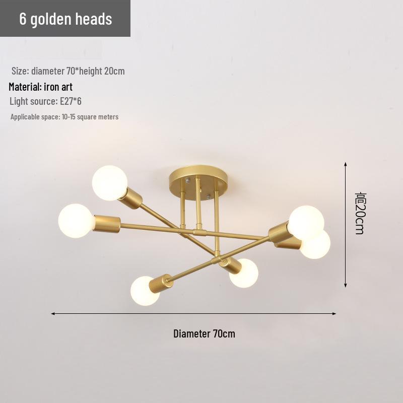Modern Minimalist Nordic Branch Chandelier for Living Room, Dining Room, and Bedroom