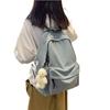 High-value schoolbag female ins style Korean version high school college student Japanese large-capacity backpack canvas simple backpack