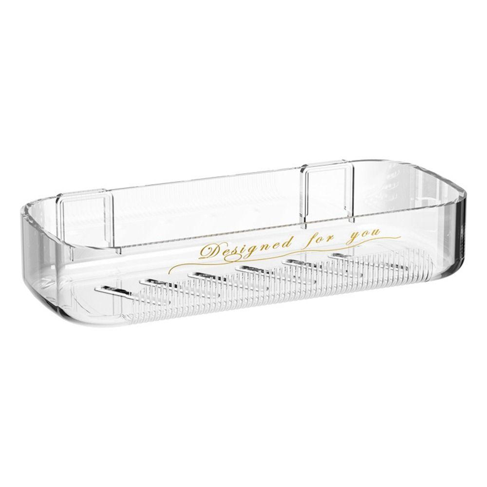 

Беспробивной стеллаж для хранения в ванной комнате, прозрачный держатель для шампуня и геля для душа, органайзер, ванная комната