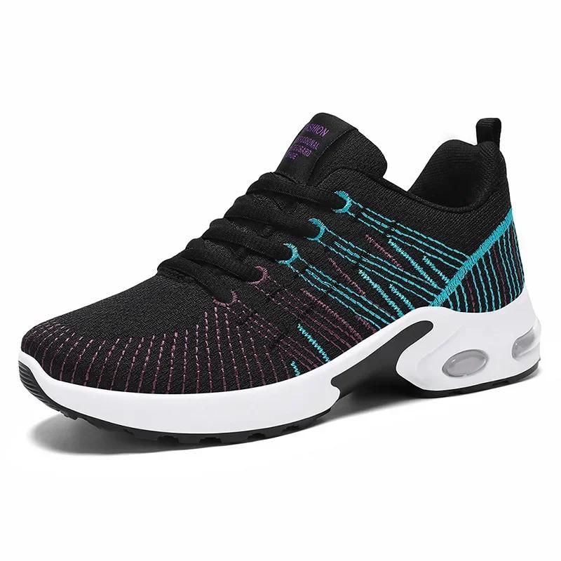 Fashion Women 2024 Trendy Minimalist Lines Breathable Casualplatform Sneakers Single Shoes Shock Absorber Airbags Running Shoes Sneakers