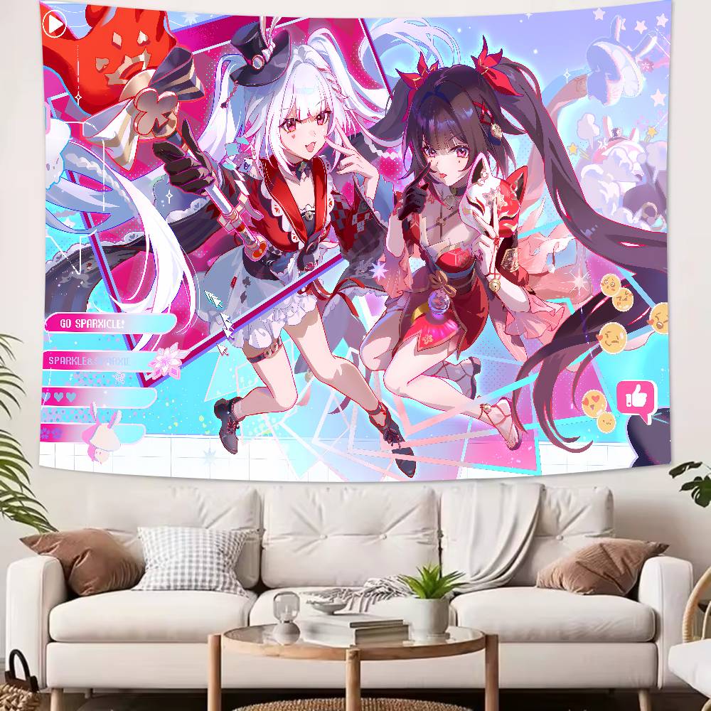 Cute Hot Funny Girl Sparxie Tapestry Decoration Bedroom Dormitory Background Cloth Holiday Home Party Living Room Club Tapestry