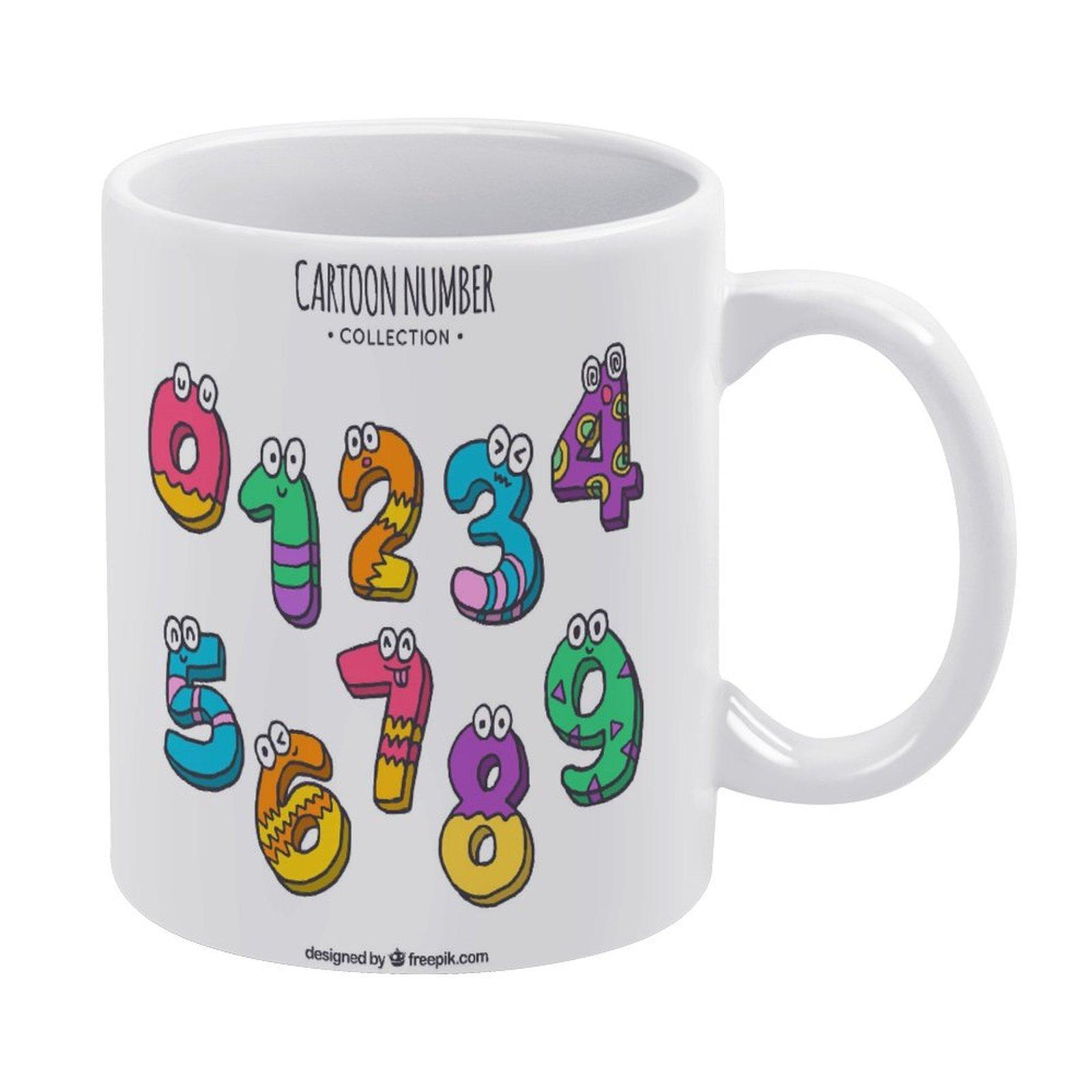 

1 Pack 11oz White Ceramic Mug With Double-Sided Print Great For Home Office Drinking Use And Meaningful Gift Giving For Friends Family And Colleagues білий