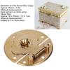 Round EmNaBossing Copper Hasp Retro Wooden Box Lock Clasp Decorative Hasps for Wedding Card Boxes Wine Boxes