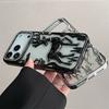 Women Girl's Glitter Diamond Elk Phone Case For iPhone 17 Air 12 13 14 15 16 17 Pro Max Transparent Plating Soft Silicone Cover