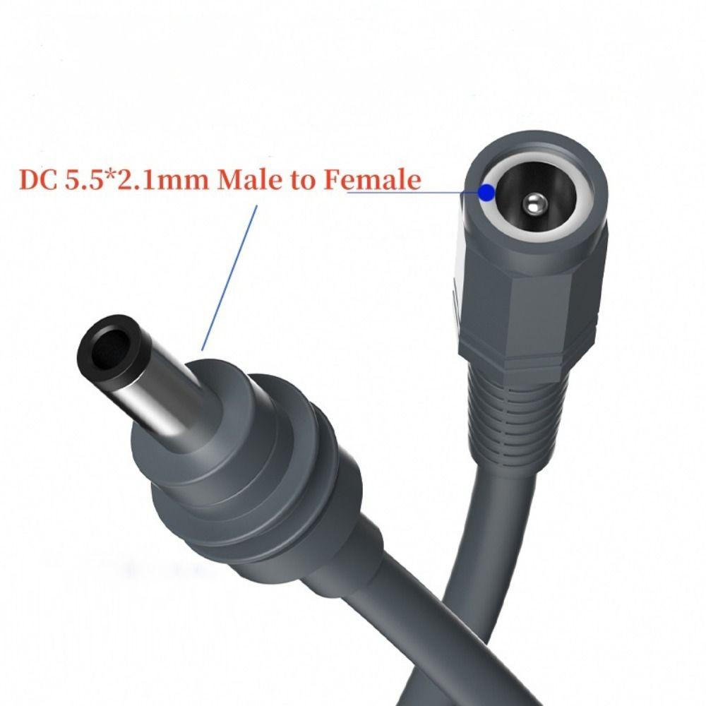 DC Male To Female Extension Adapter Cable 0.5-20M 20AWG Power Cable Cord DC5521 PVC Power Supply Cord for Starlink Mini Outdoor