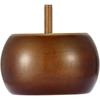 4PCS Walnut Solid Hardwood Round Bun Feet 2inches with M8 Bolt Predrilled for Furniture Ottoman Couch Cabinet Sofa Legs
