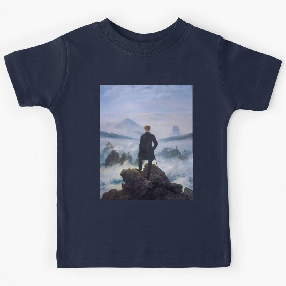 Caspar David Friedrich, Wanderer above the Sea of Fog, 1819 Kids T-Shirt 170