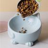 Creative Pet High Foot Bowl Ceramic Pet Drinking Feeder Food Dispenser Cat Bowl  Neck Protection