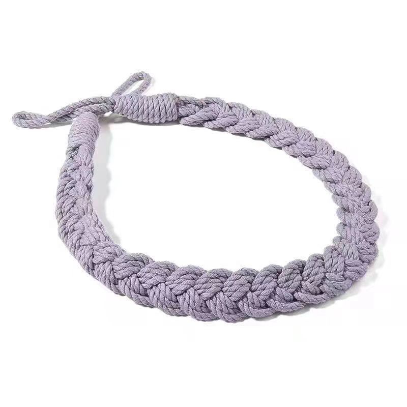 Boho Macrame Cotton Curtain Tieback, No Drill Linen Curtain Strap, INS Beige Curtain Holder for Bedroom/Living Room