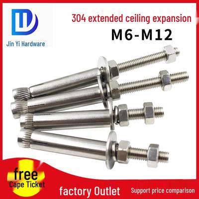 304 Stainless Steel Extra Long Ceiling Expansion Bolt with Full Thread Rod