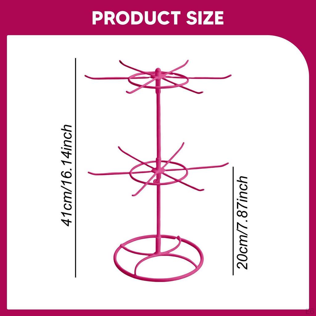 2 Tier Keychain Display Stand Earring for Earrings Exhibitions Necklace