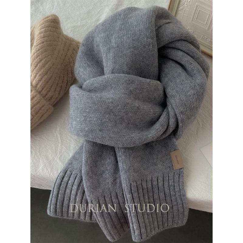 100 pure wool scarves~ Selected wool thickened and enlarged warm knitted scarves versatile men's and women's scarves