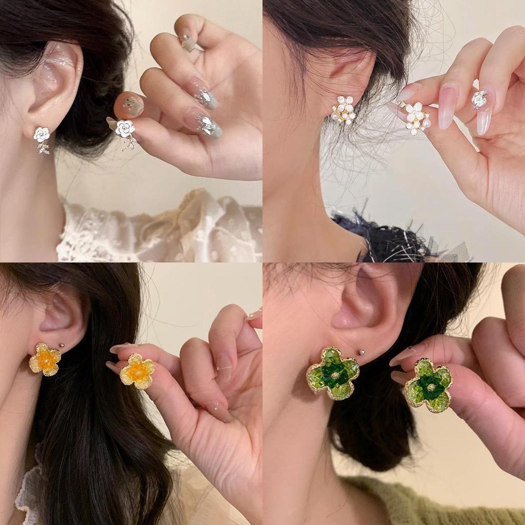 S925 Silver Needle Pearl Stud Earrings for Women