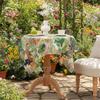 Stylish Florals Print Tablecloth Multipurpose Polyester Materials for Dining Party Home Decoration