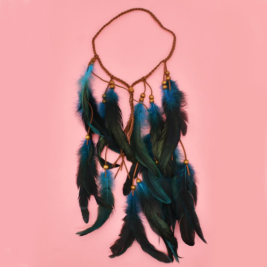 Böhmisches Feder-Stirnband mit langen Fransen Ethnisches Stirnband für Frauen Festival-Accessoires