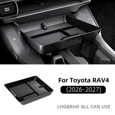 For Toyota RAV4 2026-2027 Center Console Storage Box Passenger Storage Divider ABS Interior Space Organizer Car Stowing Tidying