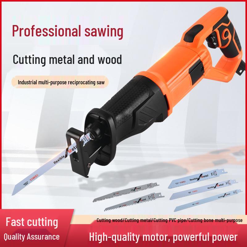 Versatile Handheld Reciprocating Saw for Woodworking, Frozen Meat, and Bone Cutting