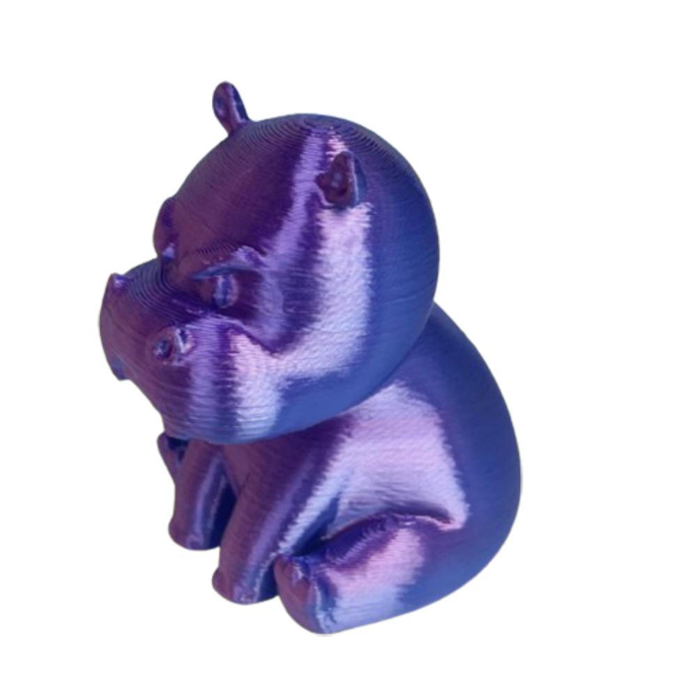 

Креативные 3D-печатные фигурки гиппопотамов Градиентный цвет Злой маленький гиппопотам Украшение для дома фиолетовый