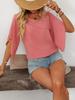 2025 Sommer Neue Damen Casual Schräg V-Ausschnitt Chiffon Puffärmel Elegante Bluse