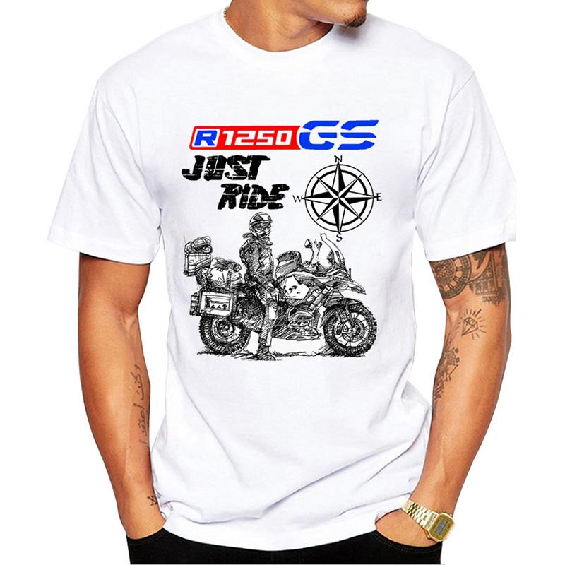 Drive The Classic Motorcycle  1250 R 1250  E30 Printed T-shirt Summer Men's Short Sleeve White Casual Top Hip Hop Boys' Cycl