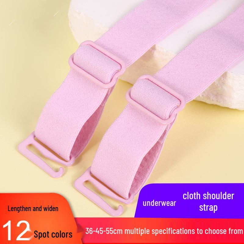 Detachable 1.2cm Bra Strap Extender, Replaceable 55cm Elastic Band