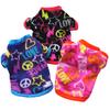 Pet Dog Puppy Winter Soft Warm Heart Star Print Clothes Coat Costume Apparel
