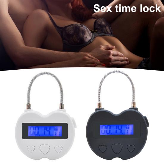 1 Set Smart Time Lock Long Battery Life Love Heart Shape Rechargeable Bondage Timer Couples Accessories for Home