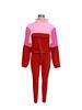 Autumn Color Block Hoodie & Skinny Pants Two-Piece Set