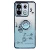 KADEM For Xiaomi Redmi Note 13 Pro 5G/Poco X6 5G Case Rhinestone Flower Ring Kickstand TPU Phone Cover