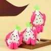 Plush Dragon Fruit Keychain Soft And Cute Fruit Shaped Accessory For Kids And Bags