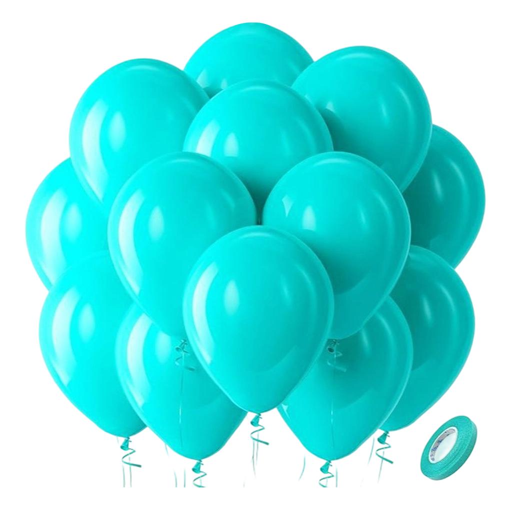 Latex Balloons, 100 Balloons Per Pack, 12-inch Round Helium Balloons, Brightly Colored, Suitable For Birthday And Party Decorations.(Sending Ribbons)