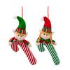 Fabric Elf Enchanting Hanging Decoration For Christmas Featuring Adorable Cane Candy