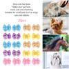 20pcs Soft Fabric Dog Hair Bows Assorted Colors Small Size Puppy Hair Rubber Bands Bow Knot Shape Elastic Rubber Band