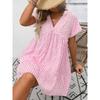 2026 Summer New Women's V-neck Loose Casual Short-sleeve Plaid Dress