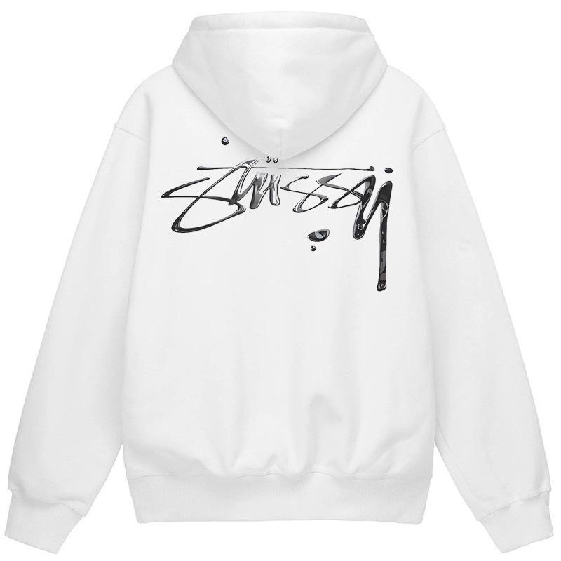 Unisex Heart Mercury Print Heavyweight Hooded Sweatshirt - Trendy STUSS Original