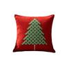 Festive Soft Christmas Pillow Covers 2D Printed Deer Throw Cushion Case Square Plaid Xmas Tree Pillowslip Living Room Decor