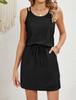 Women Solid Casual Strap Dresses