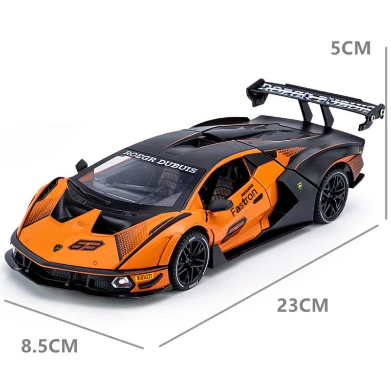 1/24 Lamborghini Essenza SCV12 Alloy Sports Car Model Diecasts Metal Toy Vehicles Car Model Collection Simulation Sound Light Childrens Gift