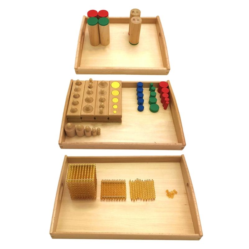 Plateau de rangement en bois Jouet d'apprentissage précoce Plateau de tri et de collecte Jouet interactif pour la maternelle Outil d'apprentissage et d'enseignement