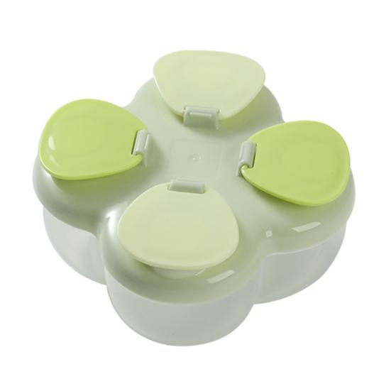 Milk Powder Box Portable Infant Milk Powder Dispenser with 4 Compartments No-Spill Kids Snack