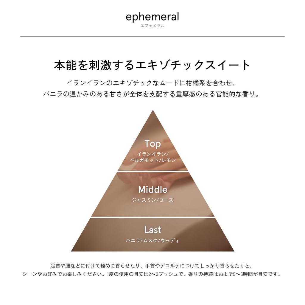 ROAliv Mindsense Ephemeral 20mL Fragrance Eau de Parfum with Gift Plant-Based Alcohol, Natural,